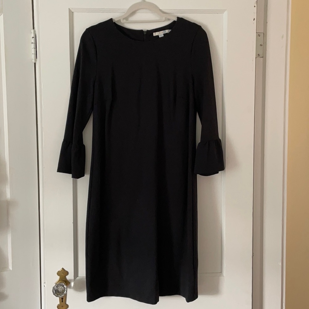 Boden black shift dress in Ponte fabric.